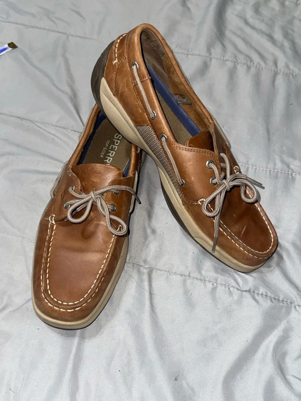 Sperry Top-Sider Surveyor Two Eyed Leather Boat Shoes Men's Sz 12 Classic Preppy